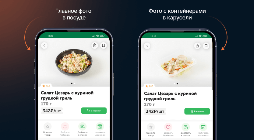 Фотографии блюд для доставки в посуде и контейнере