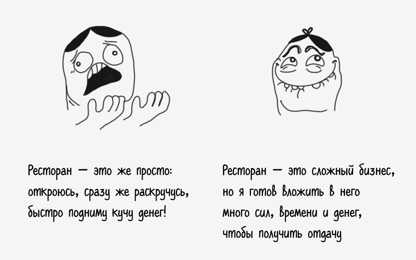 Герои мемов рассуждают о том, легко ли открыть ресторан