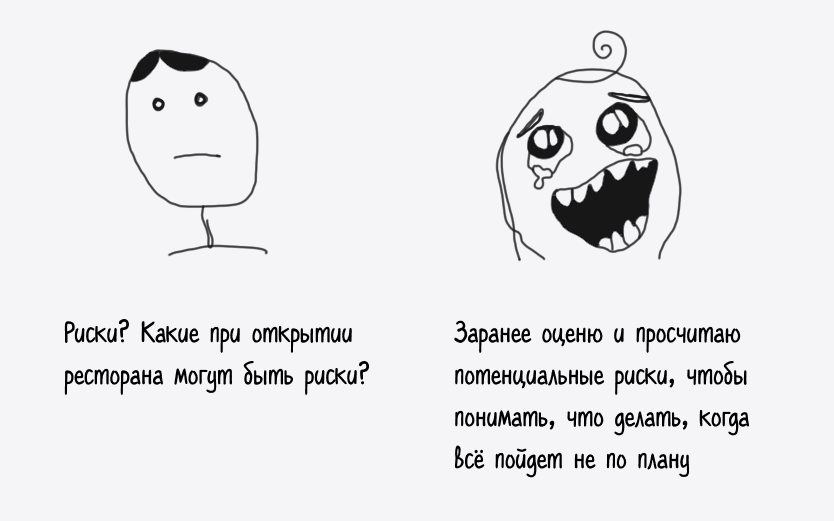 Герои популярных мемов задумываются о просчете рисков при открытии ресторан