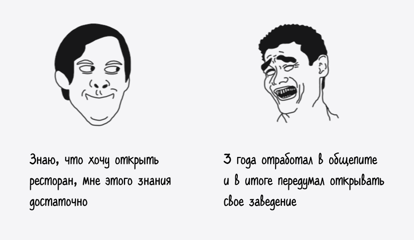 Персонажи мемов рассуждают об опыте в ресторанной сфере